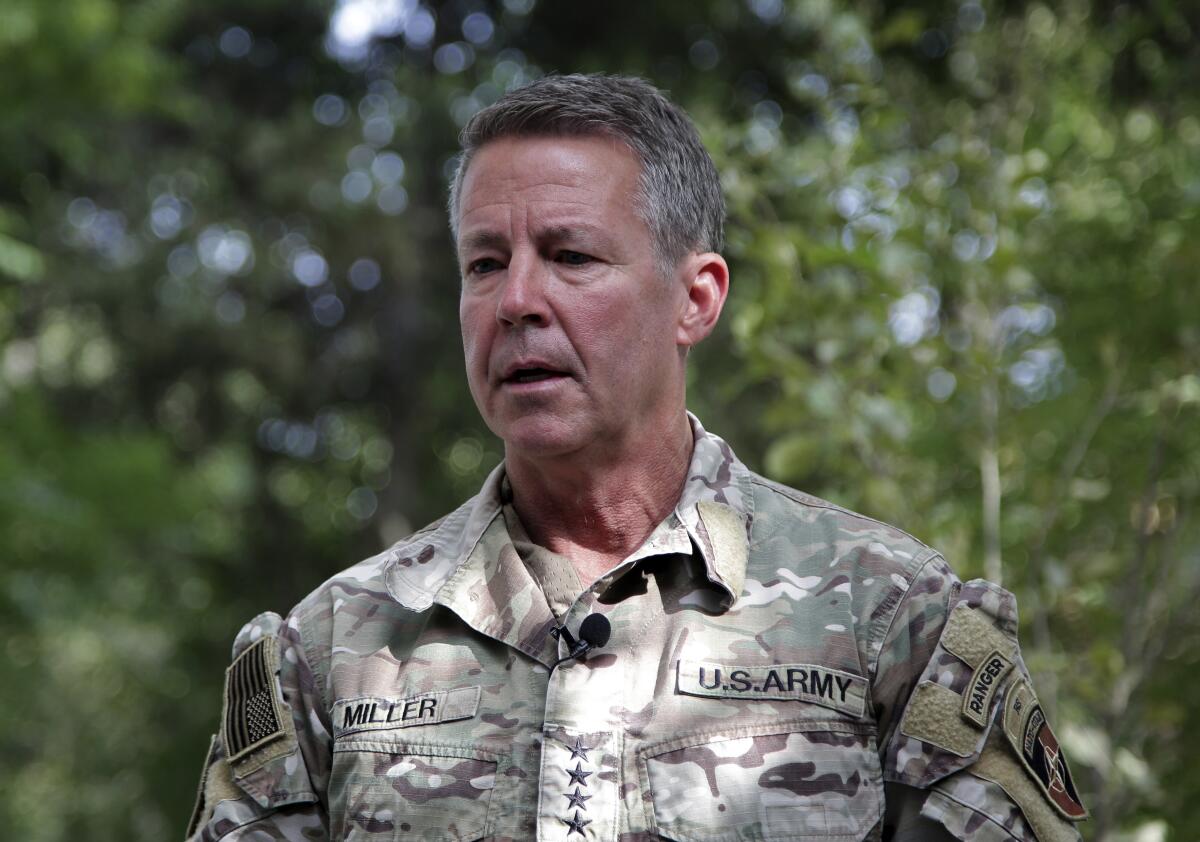 U.S. Army Gen. Scott Miller in Army fatigues