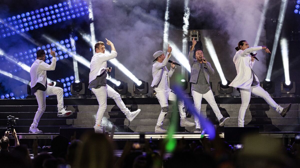 The Backstreet Boys perform.
