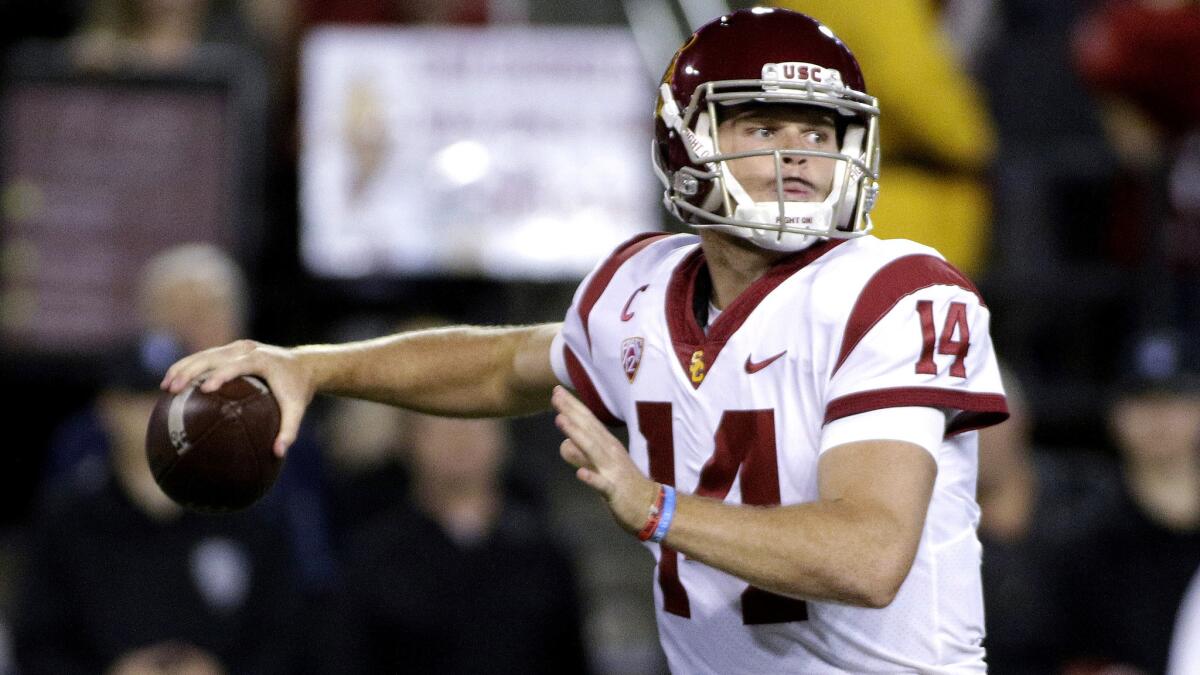 Quarterback Sam Darnold leads a contingent of seven USC players on the All-Pac-12 Conference first team.