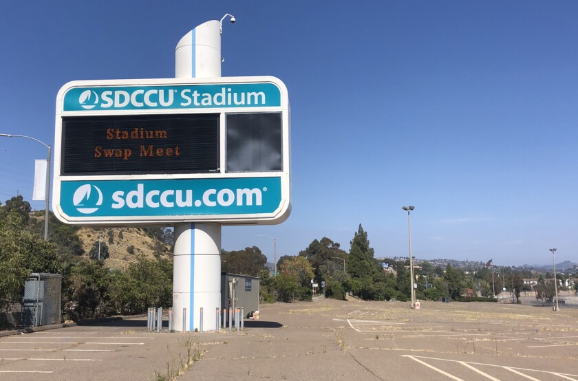 The marquee pictured here in August 2020 was one of the last remnants of the stadium to be removed.