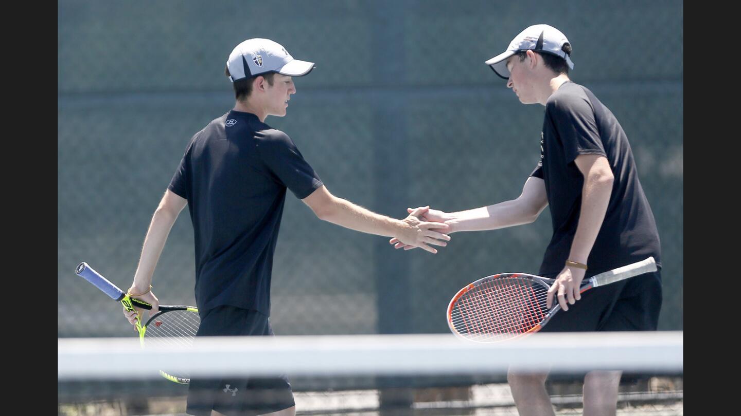 Photo Gallery: St. Francis High School tennis doubles play in league individual tournament