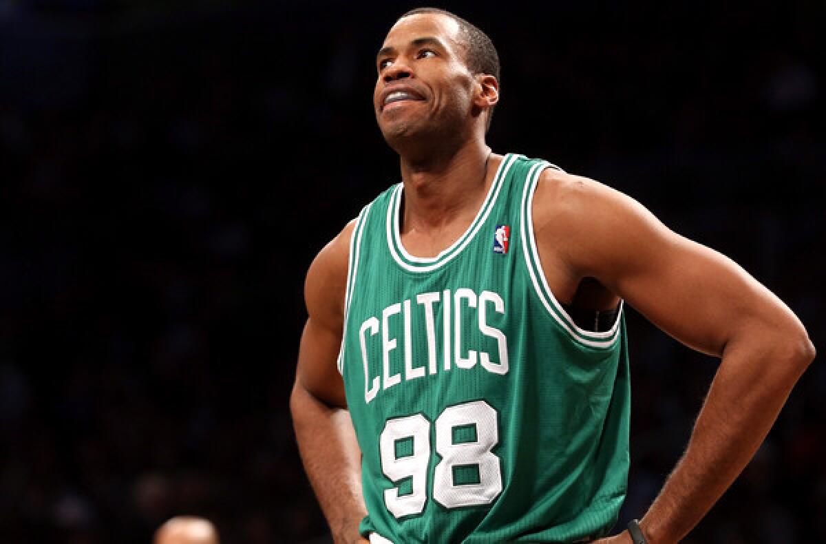Jason Collins, a 7-foot free agent center, played 38 games last season for the Boston Celtics and Washington Wizards.