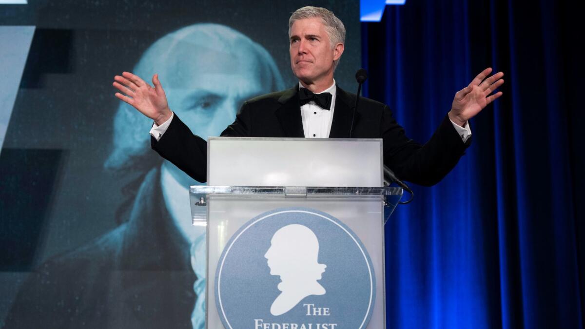 Supreme Court Justice Neil M. Gorsuch.