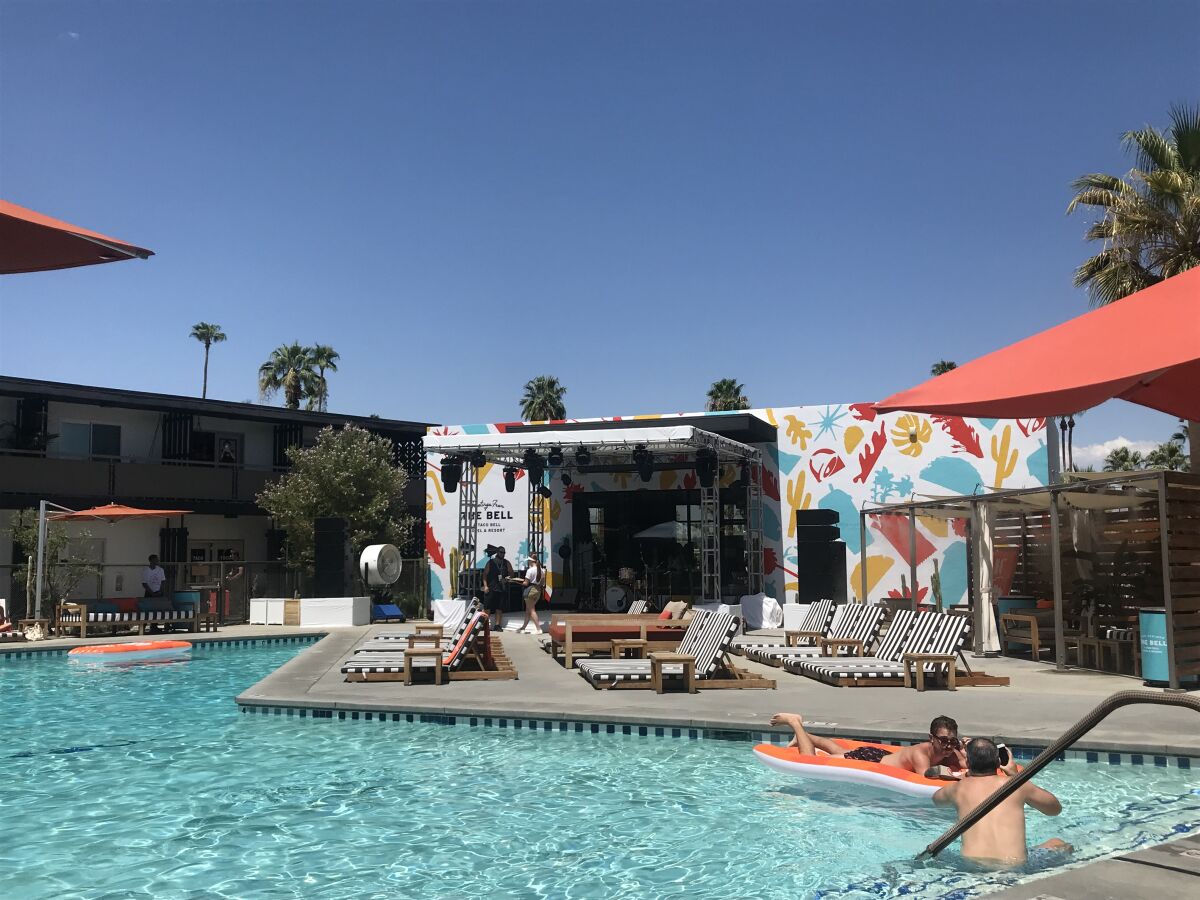 The pool at the Taco Bell hotel