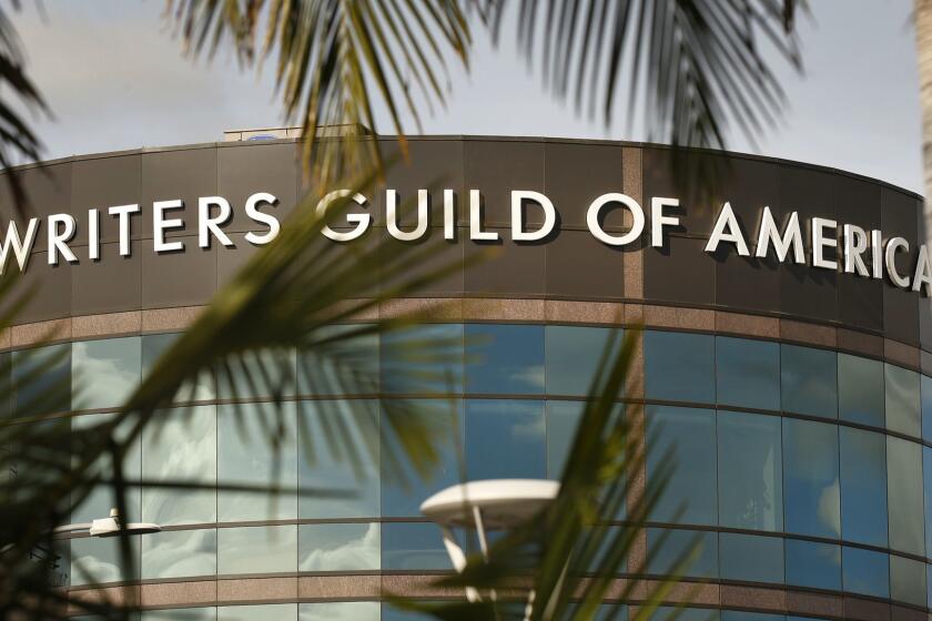 LOS ANGELES, CA - MARCH 28, 2019 Building at 7000 West 3rd Street in the Fairfax area of Los Angeles where the Writers Guild of America West is located on March 28, 2019. There is a dispute between the Writers Guild of America and the Assn. of Talent Agents. (Al Seib / Los Angeles Times)