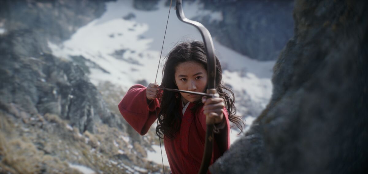 Yifei Liu in a scene from "Mulan."