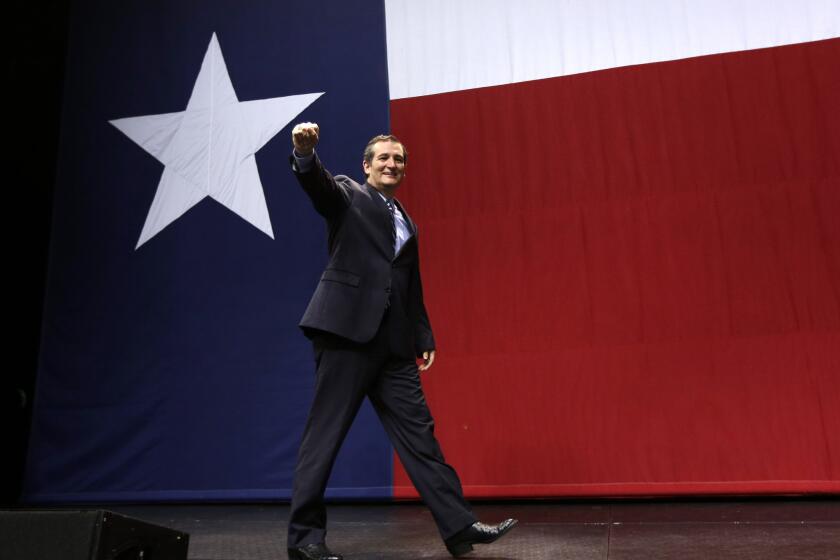 U.S. Sen. Ted Cruz (R-Texas) takes the stage to speak at a Republican victory party in Austin in November.