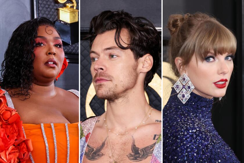 Lizzo, Harry Styles and Taylor Swift attend the 65th Grammy Awards held at the Crytpo.com Arena on February 5, 2023.