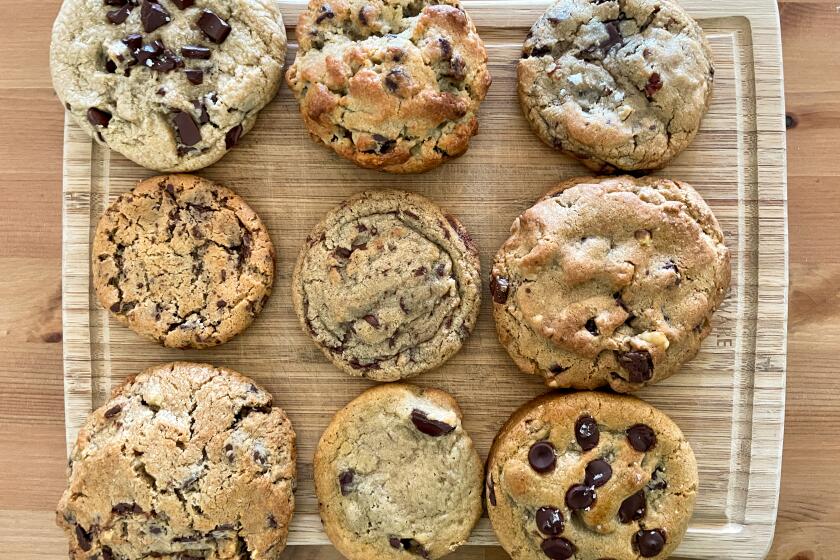 Chocolate chip cookies from nine Los Angeles bakeries. 
