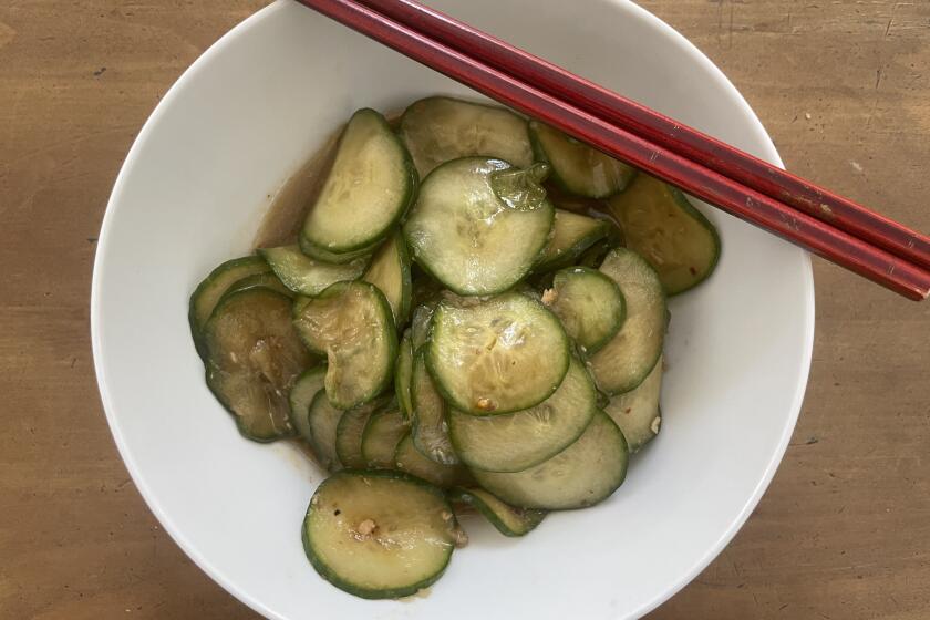 A cucumber salad inspired by the cucumber salad at Din Tai Fung.