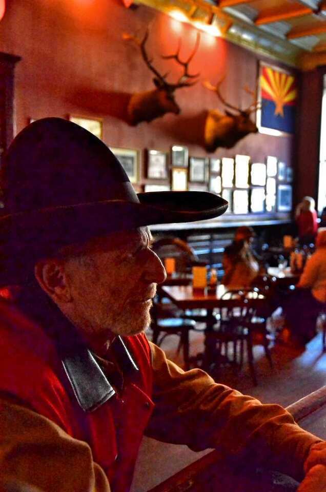 The bar dates to the 1870s (when Wyatt Earp and Doc Holliday were among its customers), but its signature moment came in 1900, when a fire threatened the building. In fact, fire destroyed the building ¿ but not before patrons saved the ornately carved wooden bar by dragging it out the door and across the street. Now it's back in place, neighbored by display cases full of historical knickknacks. The saloon serves food along with drinks and often hosts live music. 120 S. Montezuma St., Prescott; (928) 541-1996; http://www.historicpalace.com.