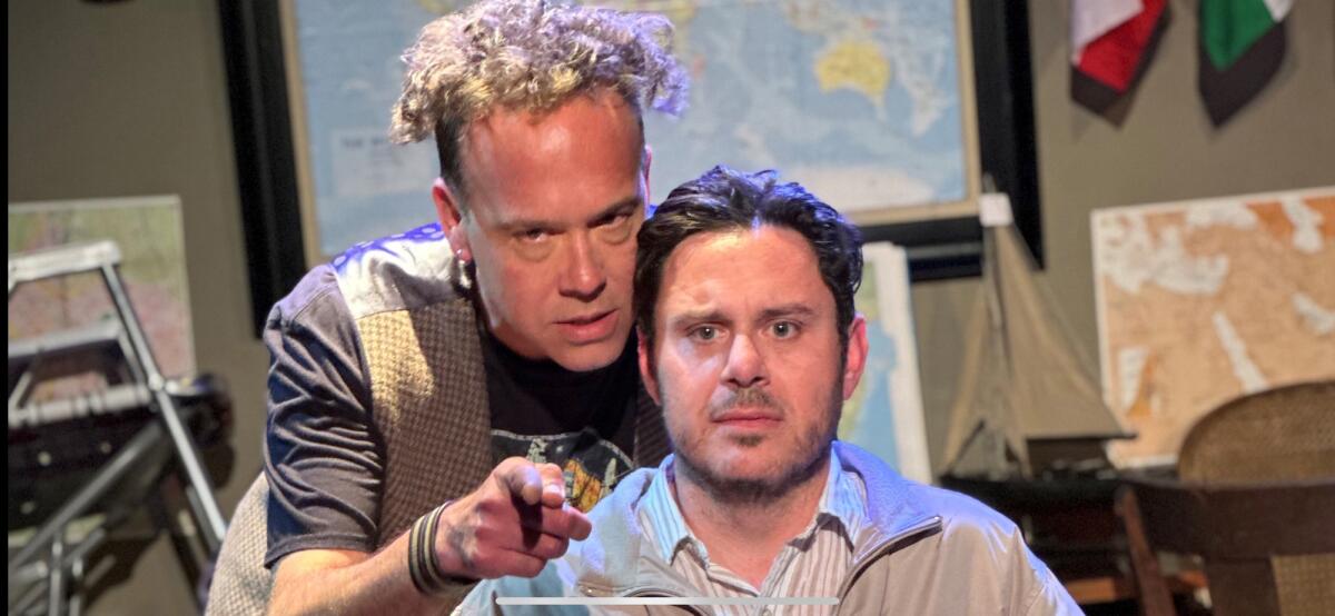 James P. Darvas as Jody and Salomón Maya as Carl in OnStage Playhouse's "Lonely Planet."