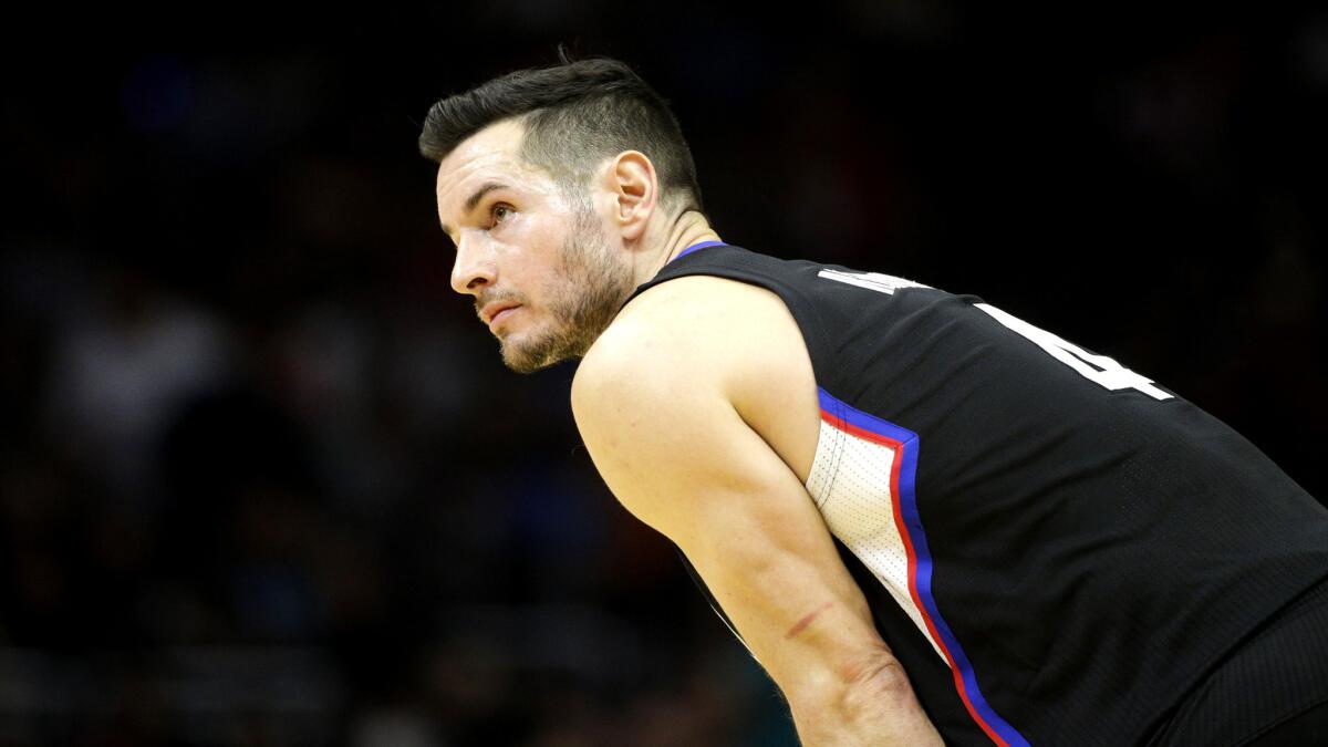Clippers guard J.J. Redick has missed three consecutive games because of back spasms.