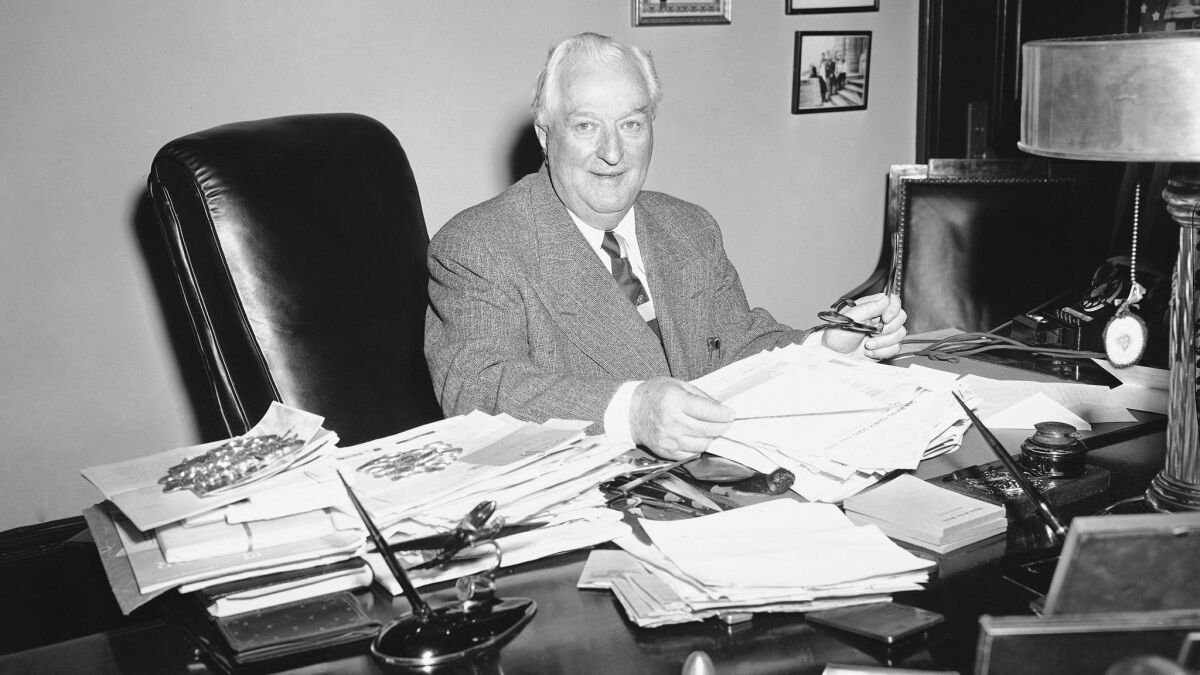 Sen. Patrick McCarran in Washington in 1949. (Henry Burroughs / Associated Press)