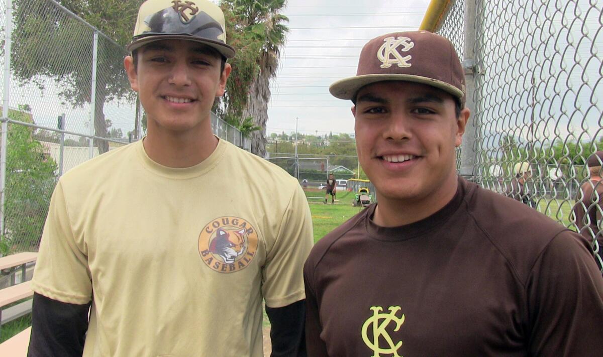 Brothers Nick, left, and Estevan Rodriguez pulled off an incredible feat for Granada Hills Kennedy earlier this month.