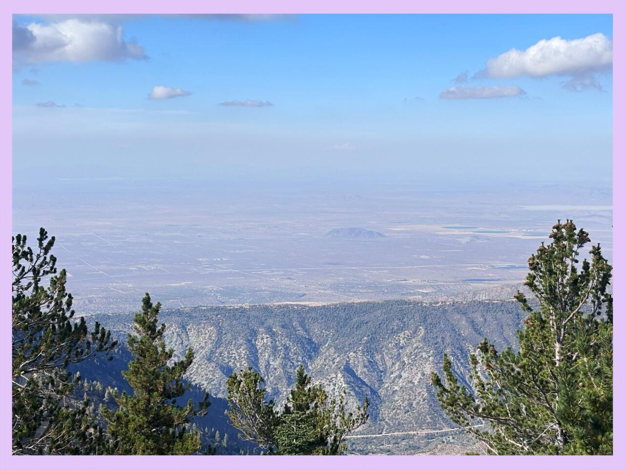 The views of layered peaks from the trail.