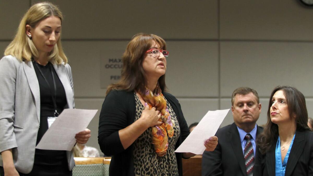 Olga Kasian, the mother of Iana Kasian, makes a statement to the court before Blake Leibel is sentenced to life in prison without the possibility of parole.