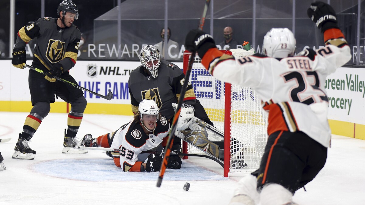Ducks let Golden Knights break tie in third to fall in season opener - Los Angeles Times