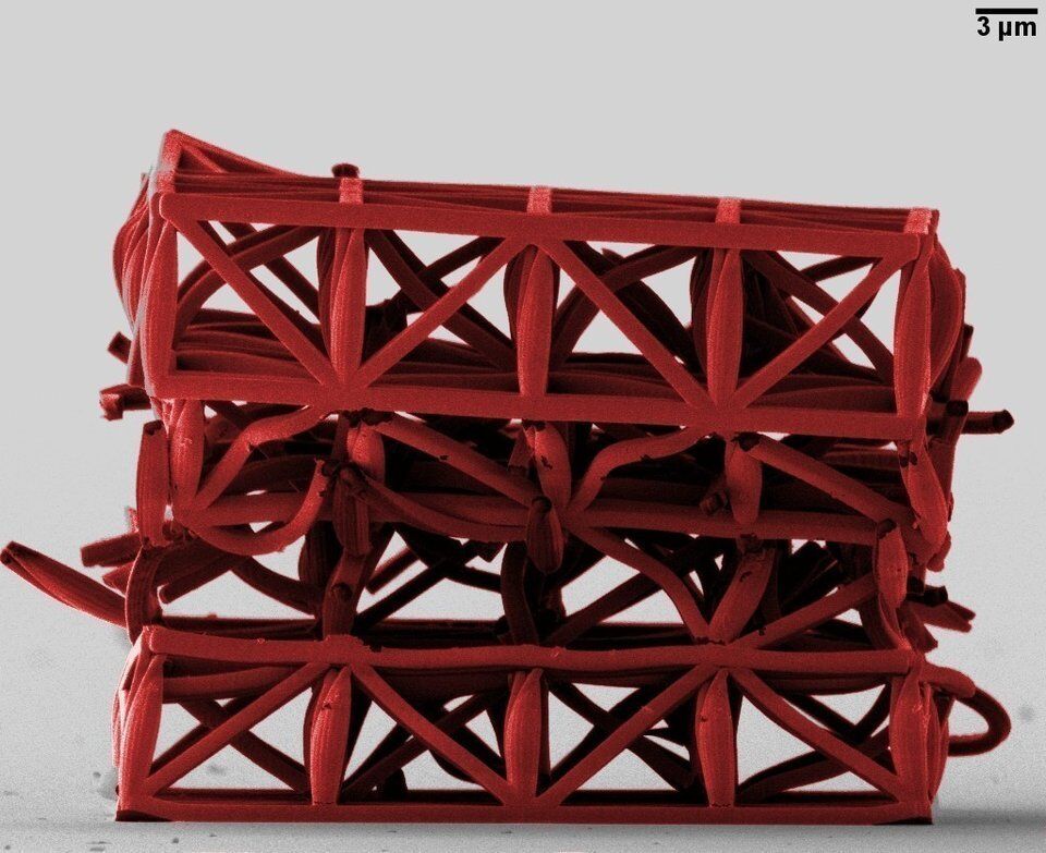 Our bodies build bones by arranging air pockets in a complex pattern that makes them incredibly strong. Engineers with a souped-up 3-D printer used this idea to make strong yet lightweight microstructures. The ultimate goal is to create better building materials.