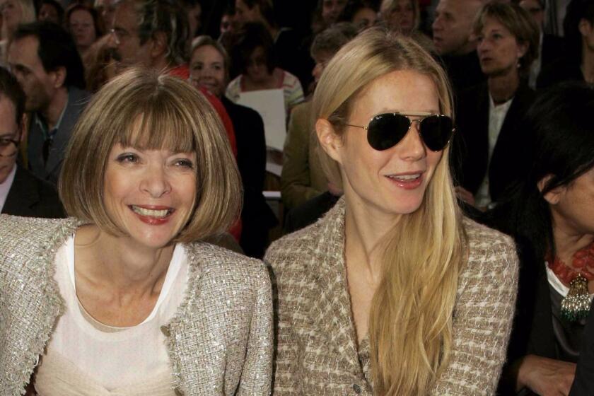 Mandatory Credit: Photo by REX/Shutterstock (533290c) Anna Wintour and Gwyneth Paltrow CHANEL HAUTE COUTURE FASHION SHOW AUTUMN / WINTER, PARIS, FRANCE - 05 JUL 2005