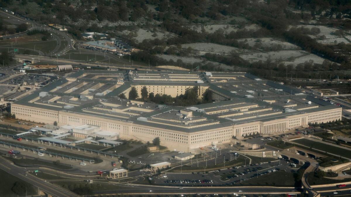 Packages suspected of containing ricin were mailed to the Pentagon, an official said on Tuesday.