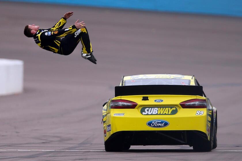 Carl Edwards, the NASCAR driver known for his celebratory back flips, will have a new racing home next year.