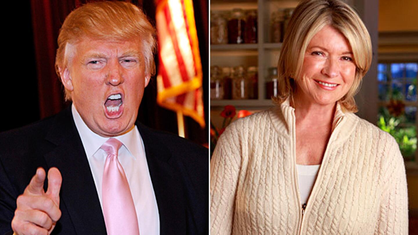 Donald Trump versus Martha Stewart