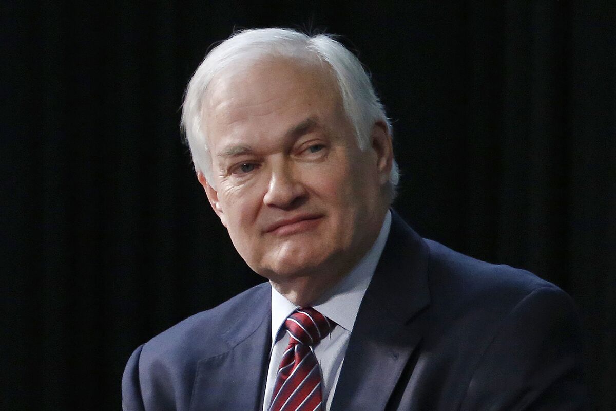 FILE -NHL Players' Association Executive Director Donald Fehr listens during a press conference in Columbus, Ohio, Jan. 24, 2015. Given the uncertainty professional hockey faced in placing its season on pause in mid-March, Fehr couldn’t have envisioned a better resumption of play five months later with the first round of the playoffs getting underway. (AP Photo/Gene J. Puskar, File)