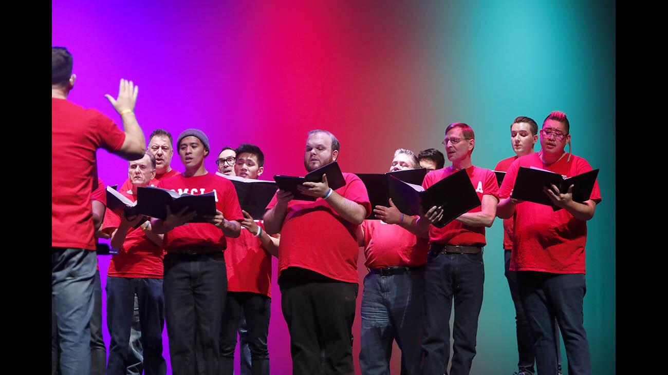 Photo Gallery: Gay Men's Choir of Los Angeles performs at Crescenta Valley High School as part of Ally Week