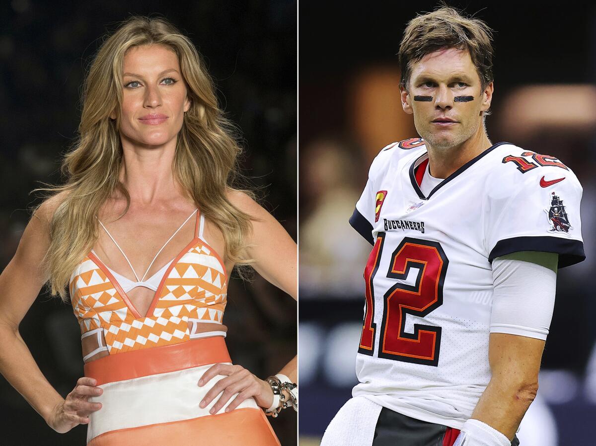Model Gisele Bundchen and her former husband, Tampa Bay Buccaneers quarterback Tom Brady.