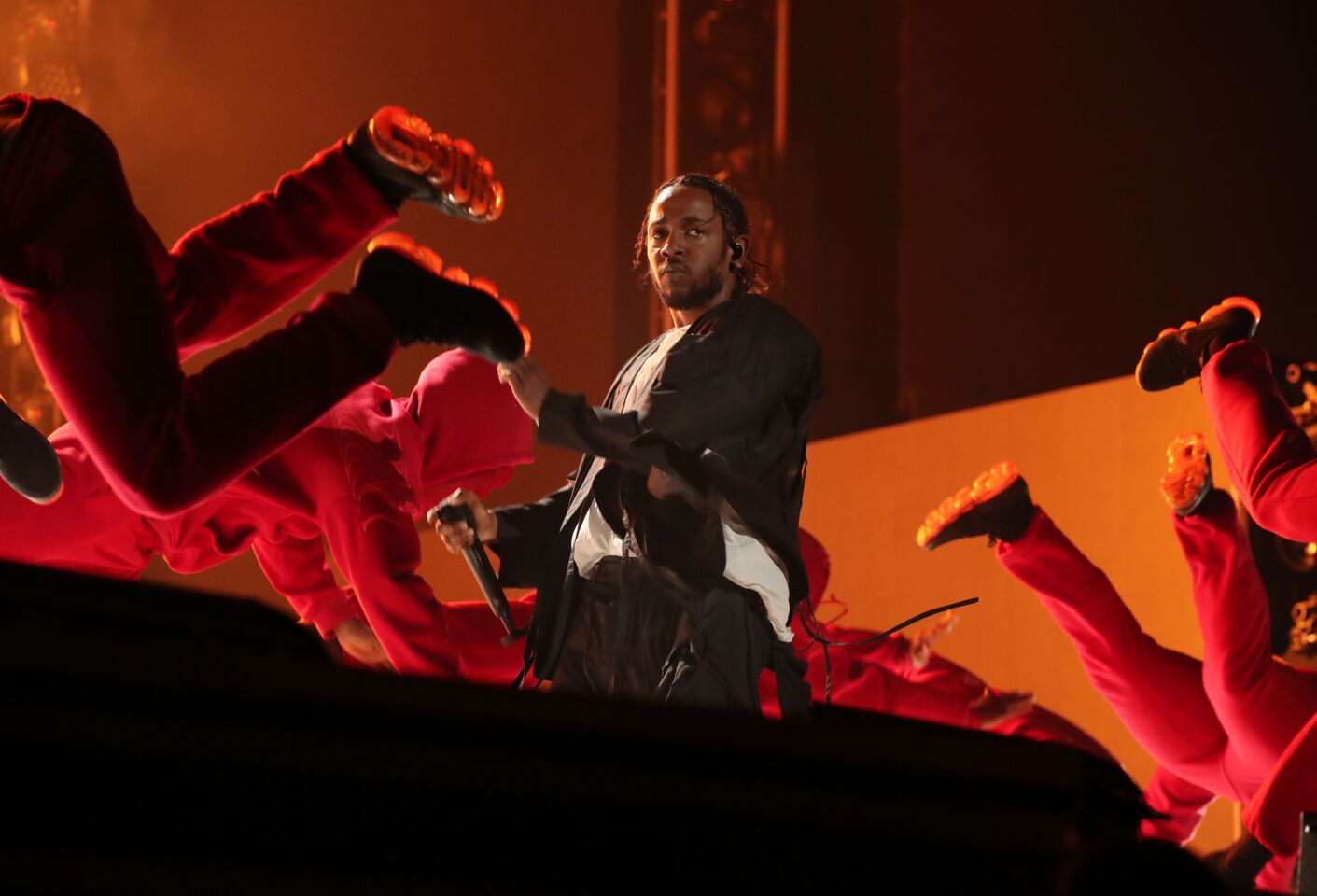 Kendrick Lamar performs at the 60th Grammy Awards at Madison Square Garden on Sunday, Jan. 28, 2018, in New York City.