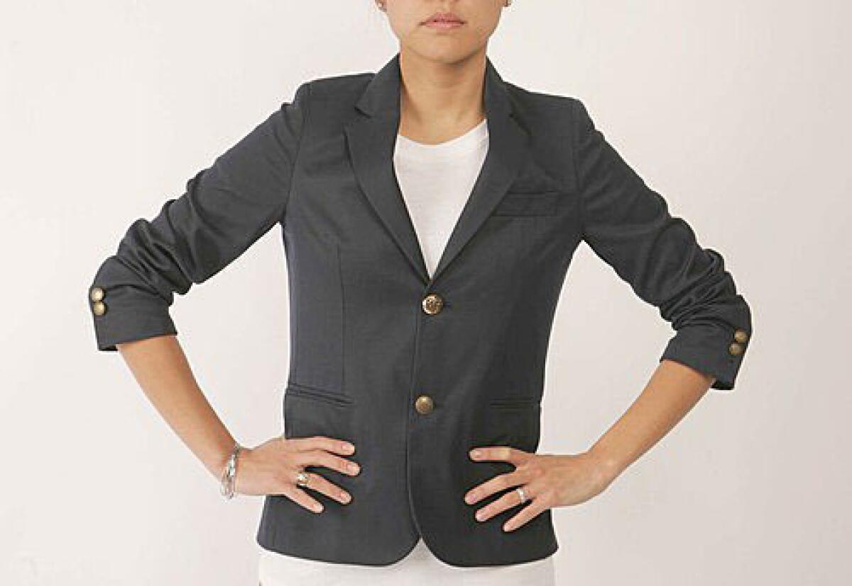 A boys blazer goes from private school basic to preppy chic.