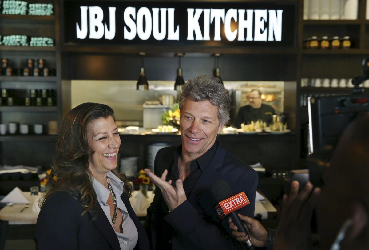 Jon Bon Jovi and his wife, Dorothea Hurley, in 2016 at the JBJ Foundation's Soul Kitchen.