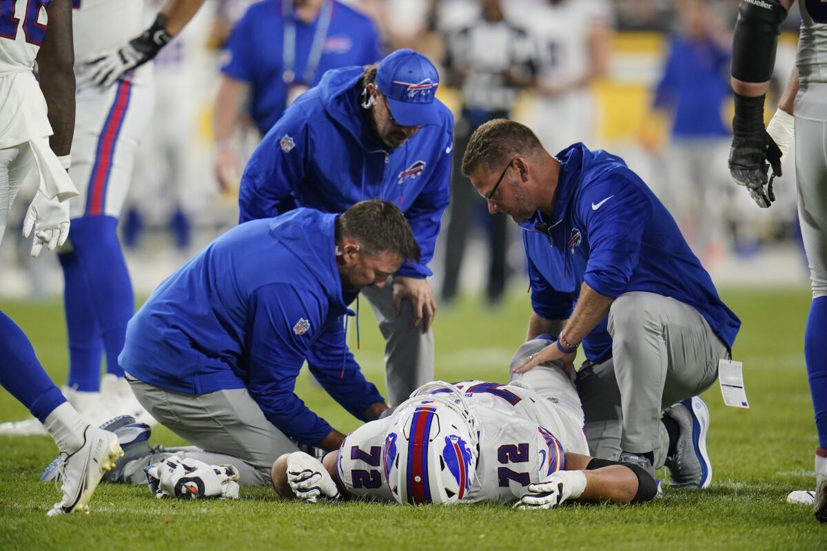 Bills' offensive tackle depth thinned further with Tommy Doyle sustaining  season-ending injury - The San Diego Union-Tribune