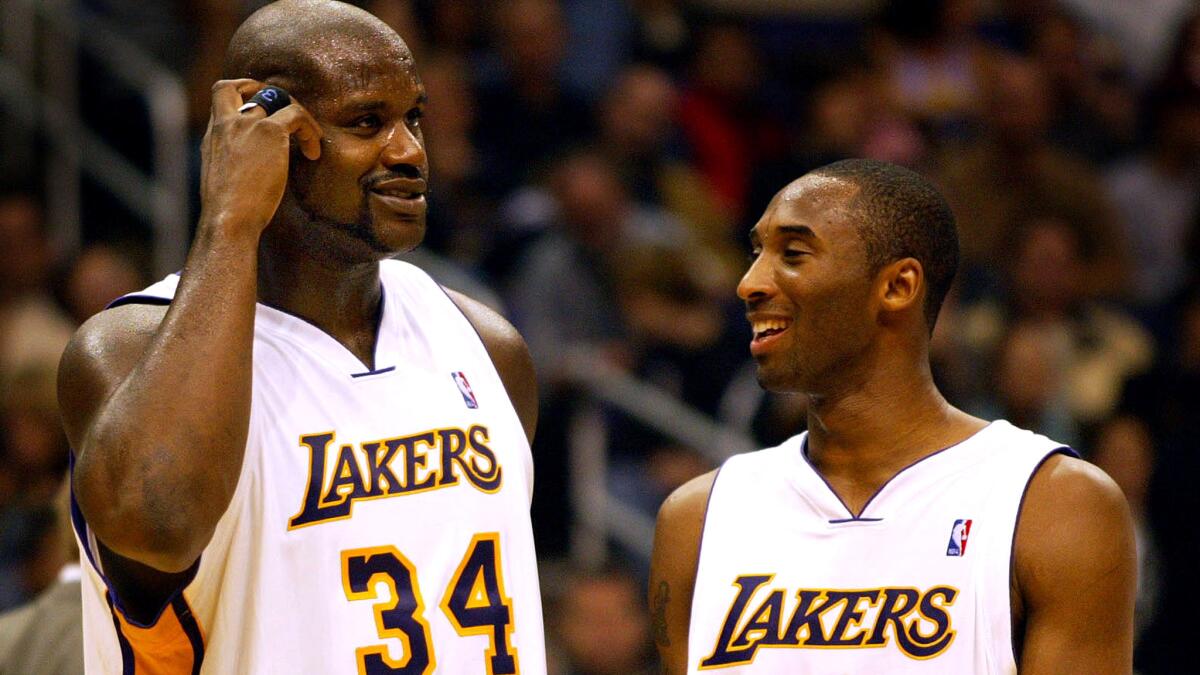 Sorry, folks. Shaq and Kobe aren't feuding again - Los Angeles Times