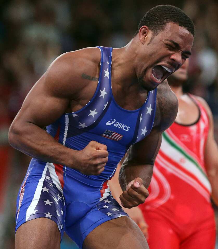 Jordan Burroughs defeated Iran's Sadegh Saeed Goudarzi to win gold in men's 74kg wrestling.