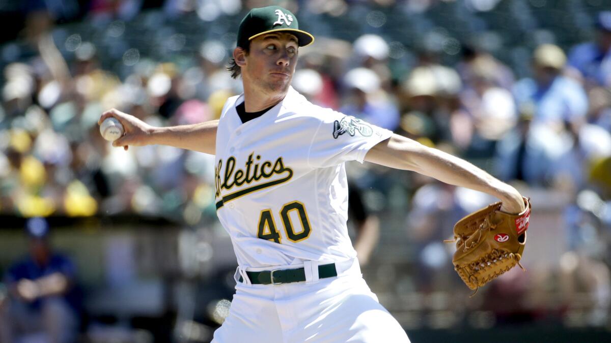 Athletics starter Chris Bassitt delivers a pitch agianst the Royals during a game April 17 in Oakland.