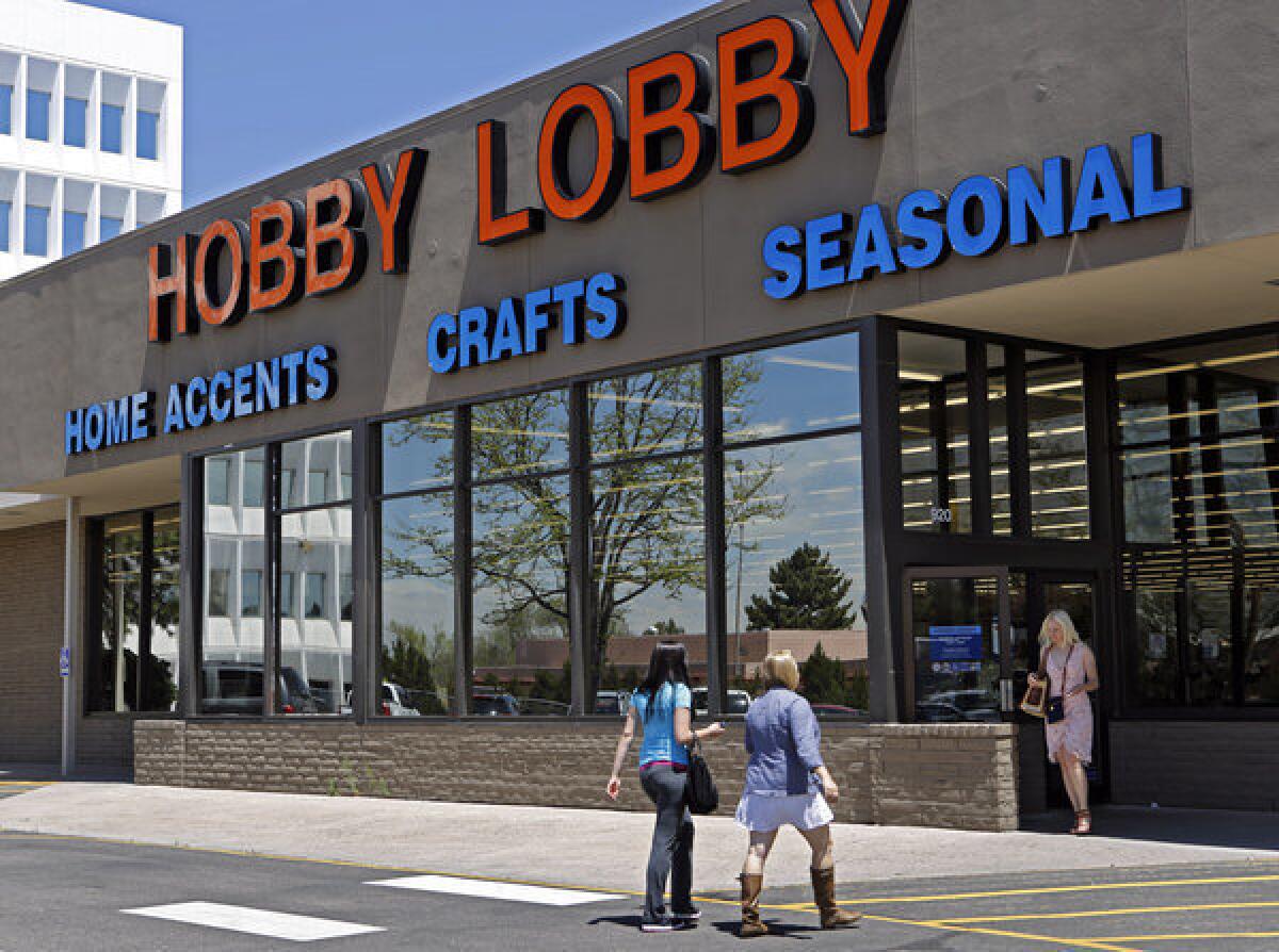 A Hobby Lobby store in Denver. Hobby Lobby Inc. is one of the firms seeking an exemption from the Obamacare contraceptive mandate.