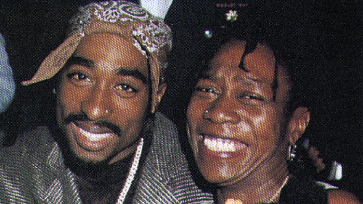 Tupac Shakur with his mother, Afeni.