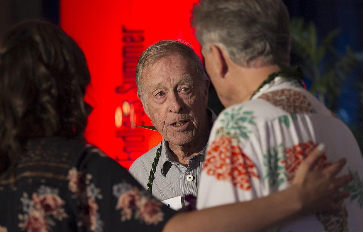 Bruce Brown pauses to reflect at "The Endless Summer" book launch party and celebration.