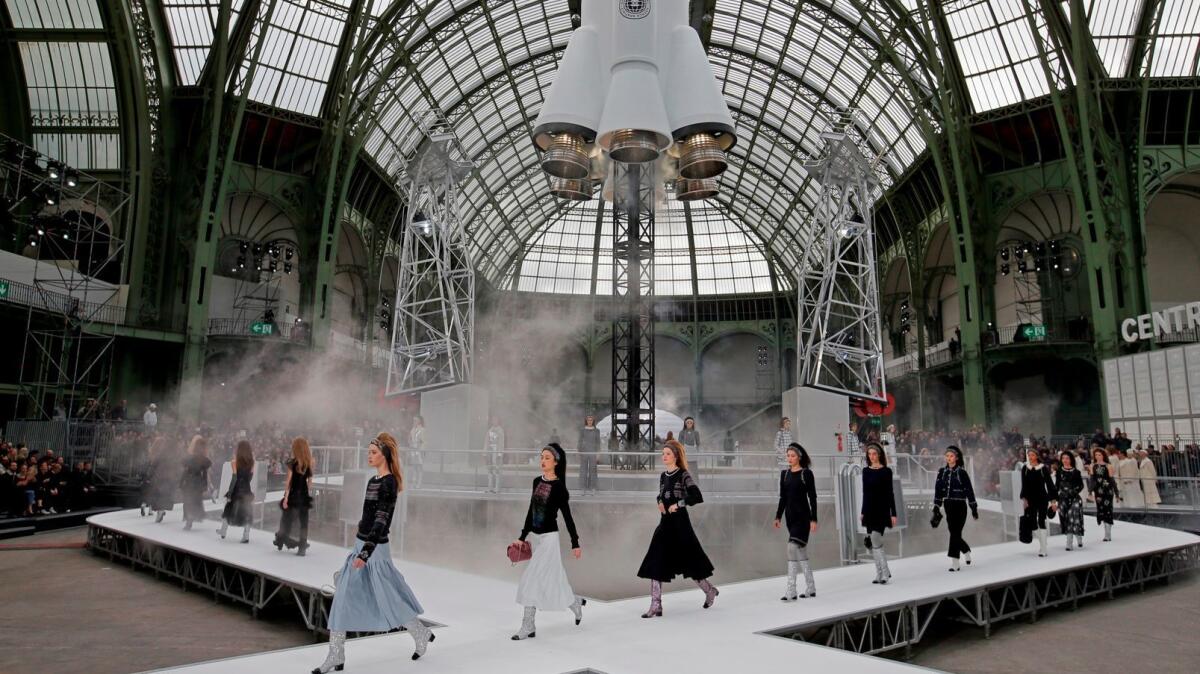 On the final day of Paris Fashion Week, the Chanel runway is a launchpad  for interstellar luxe - Los Angeles Times