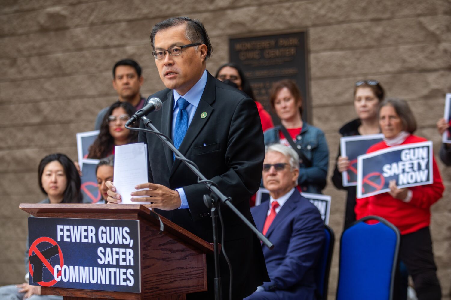 In Monterey Park, site of mass shooting that killed 11, lawmakers urge support for gun control bills