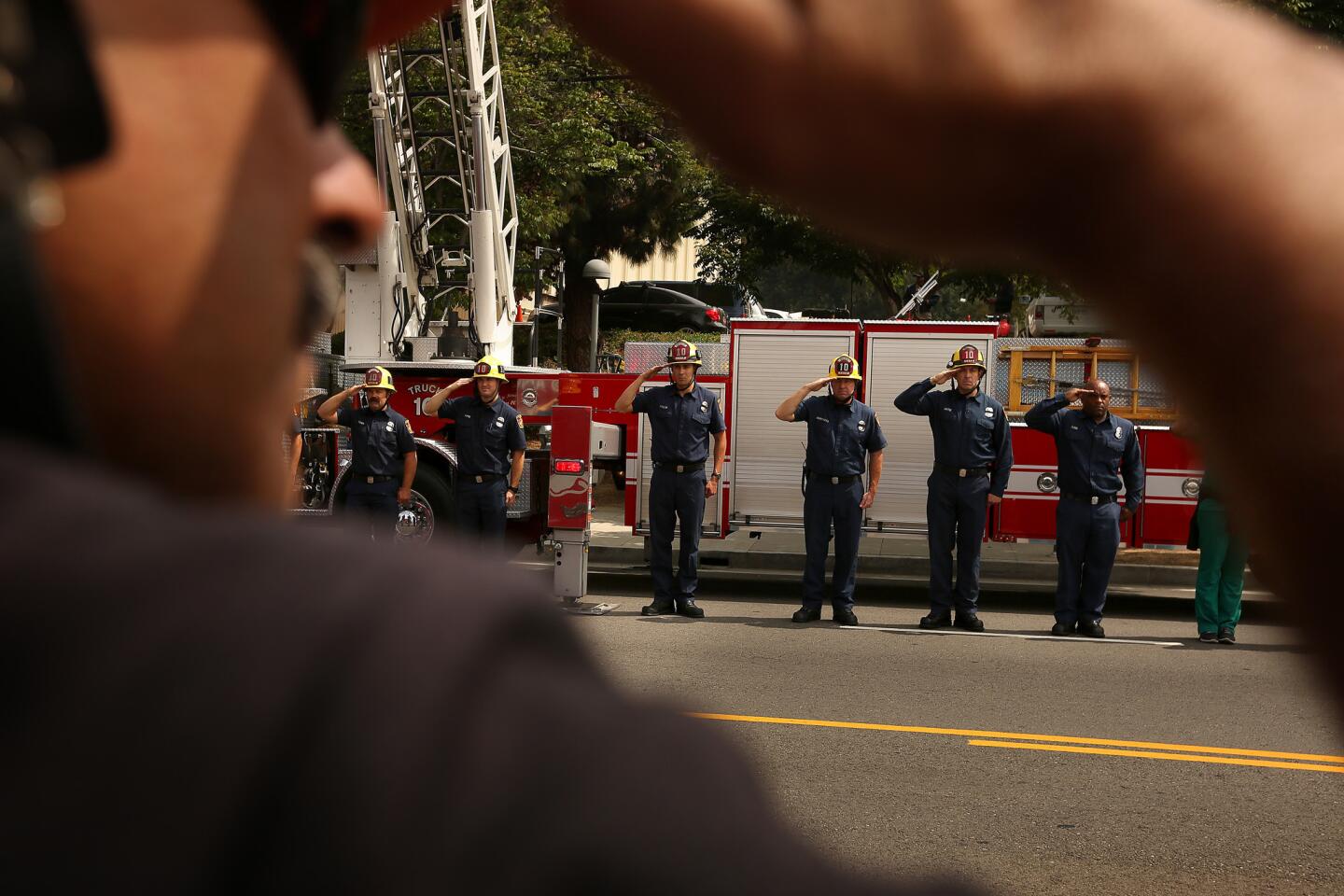 Procession for L.A. firefighter