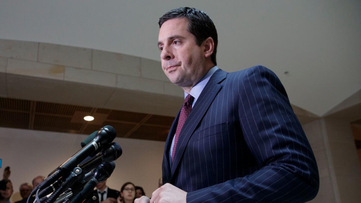 House Intelligence Committee Chairman Devin Nunes, R-Calif., on March 22.