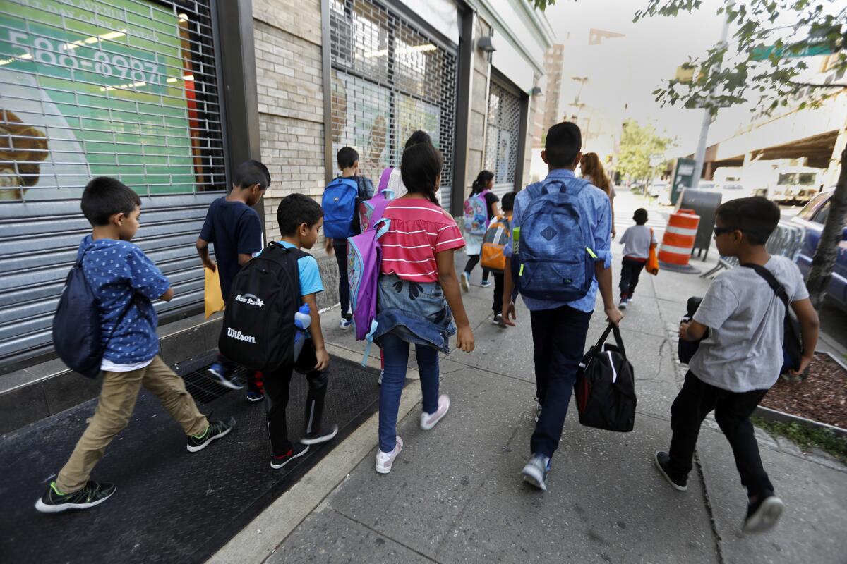 At least 350 to 600 children separated from their parents have been sent to the New York City area, according to estimates from city and consular officials.