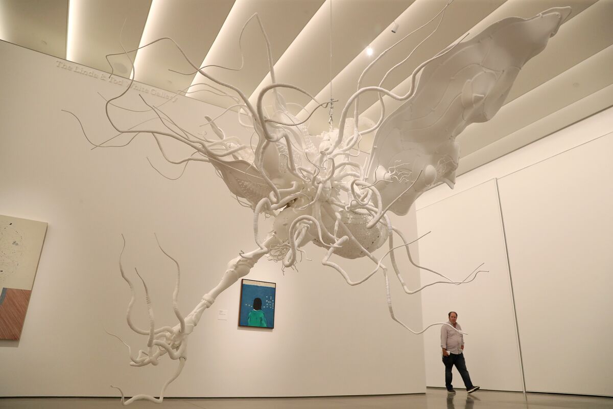 "Supernova, 2000" by Lee Bul, of Yeongju-si, South Korea, at the exhibit "13 Women" at the new Orange County Museum of Art.