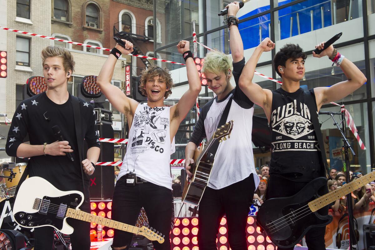 5 Seconds of Summer appears on NBC's "Today" show on July 22, 2014, in New York.
