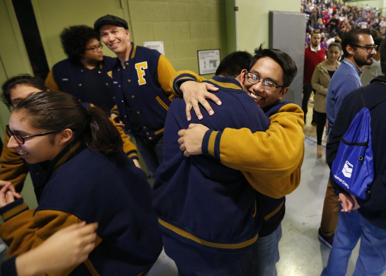 Franklin High School students celebrate