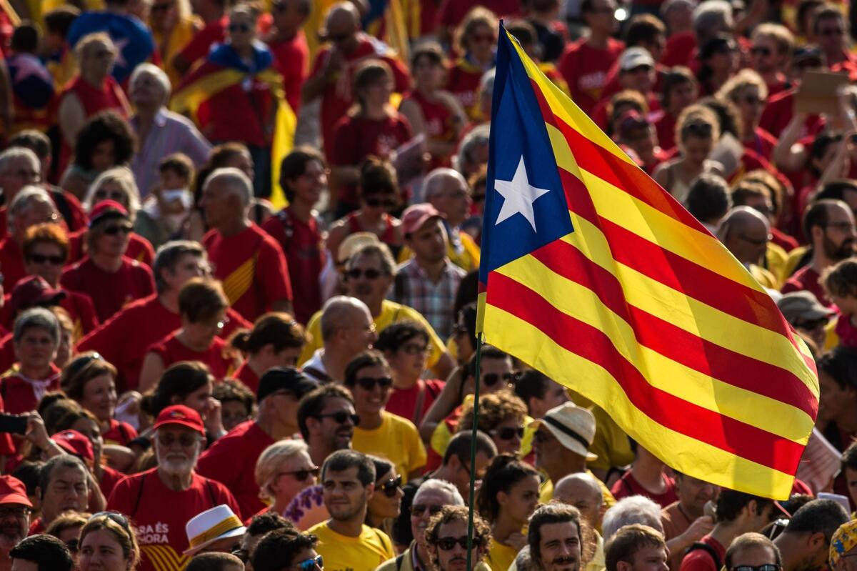 Almost 2 million joined a pro-independence demonstration for Catalonia in Barcelona on Sept. 11.