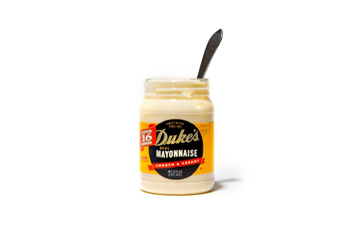 A jar of Duke's Real Mayonnaise.